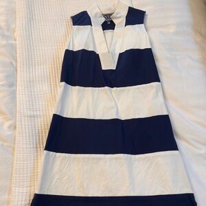 Sail to Sable Navy and White A-Line Skirt